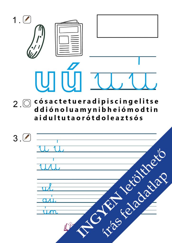Az „u, ú” betűk írásának gyakorlása játékosan