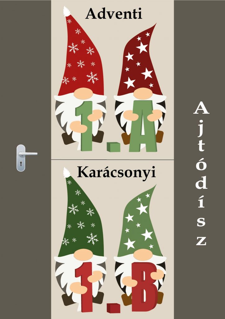Első osztályos karácsonyi ajtódíszek pedagógusoknak – Boldog ünnepeket!