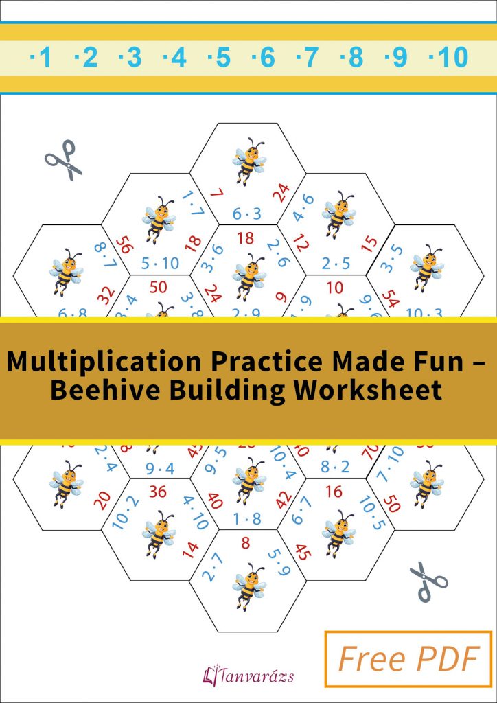 Fun Bee-Themed Multiplication Worksheet for Kids