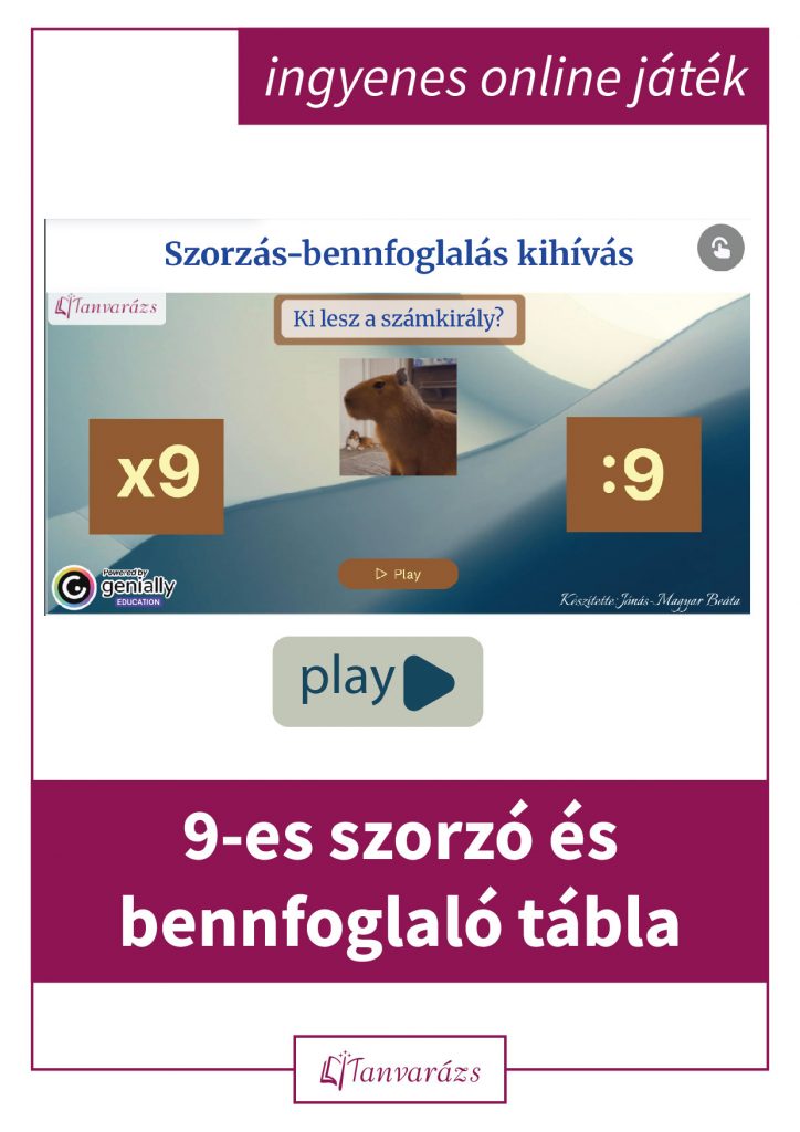 Így válhat gyermeked a 9-es szorzó és bennfoglaló tábla mesterévé: online játékos tanulás gyerekeknek