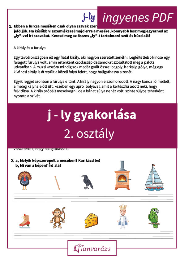J-ly gyakorlása 2. osztály: Fedezd fel a titkot!