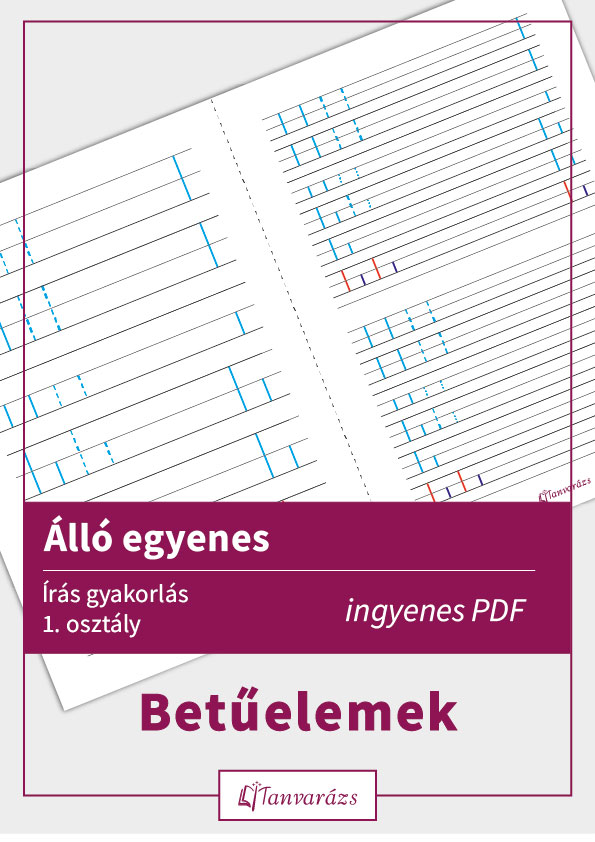 Ingyenesen letölthető álló egyenes gyakorló PDF: A képen az álló egyenes gyakorlására készült, letölthető PDF munkalap látható.